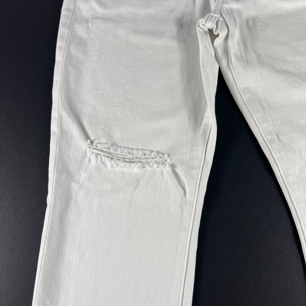 7 For All Mankind Jeans Women 34x28* Josefina Boyfriend Ankle White Denim Tag 30 - Picture 4 of 16